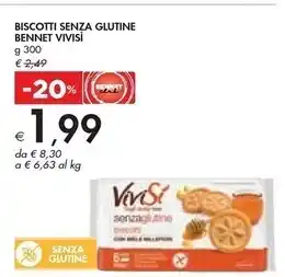 Bennet Bennet vivisì - biscotti senza glutine offerta
