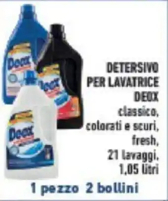 Conad DETERSIVO PER LAVATRICE DEOX 21 lavaggi. 1,05 litri offerta