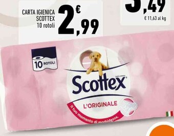Conad CARTA IGIENICA SCOTTEX 10 rotoli offerta