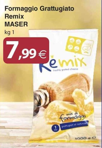 Docks Cash&Carry Formaggio Grattugiato Remix MASER kg 1 offerta