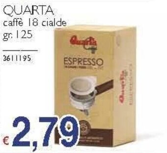 QUARTA caffè 18 cialde gr. 125