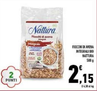 Conad FIOCCHI DI AVENA INTEGRALI BIO NATTURA 500 g offerta