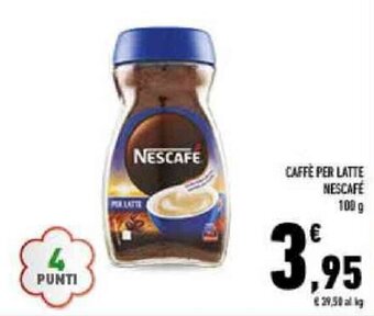 Conad CAFFÈ PER LATTE NESCAFÉ 100 g offerta