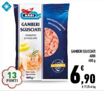 Conad GAMBERI SGUSCIATI ARBI 400 g offerta