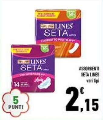 Conad ASSORBENTI SETA LINES vari tipi offerta