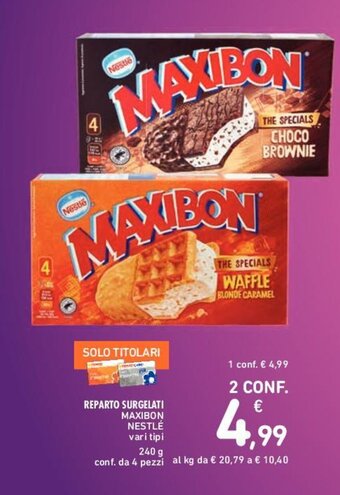 Conad MAXIBON NESTLÉ vari tipi 240 g offerta