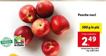 Lidl Pesche noci 1,5 kg confezione offerta