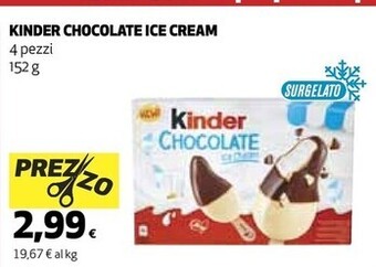 Coop Kinder chocolate ice cream offerta