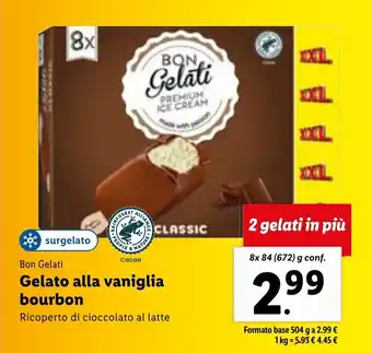 Lidl BON Gelati Gelato alla vaniglia bourbon offerta