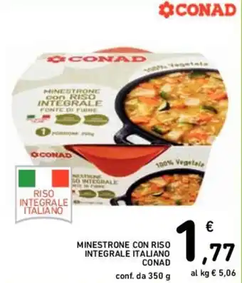 Conad MINESTRONE CON RISO INTEGRALE ITALIANO CONAD conf. da 350 g offerta