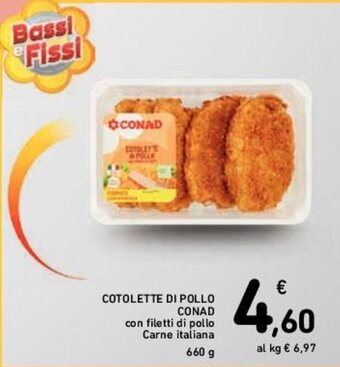 Conad COTOLETTE DI POLLO CONAD 660 g offerta