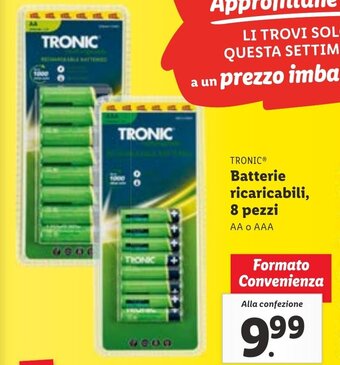 Lidl TRONIC Batterie ricaricabili, 8 pezzi offerta