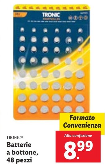 Lidl TRONIC® Batterie a bottone, 48 pezzi offerta