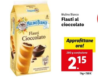 Lidl Mulino Bianco Flauti al cioccolato 280 g confezione offerta