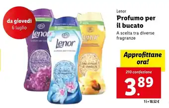 Lidl Lenor Profumo per il bucato 210 confezione offerta