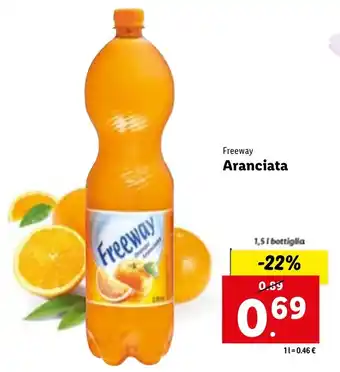 Lidl Freeway Aranciata 1,5 I bottiglia offerta