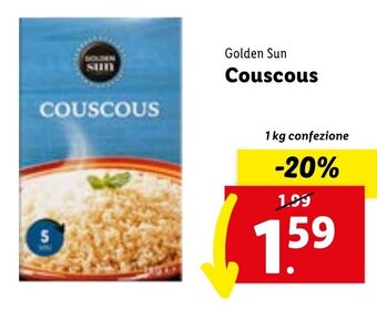 Lidl Golden Sun Couscous 1 kg confezione offerta