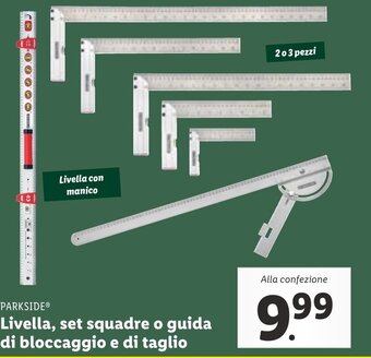 PARKSIDEⓇ Livella, set squadre o guida di bloccaggio e di taglio