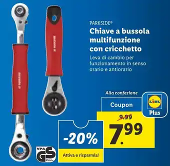 Lidl PARKSIDEⓇ Chiave a bussola multifunzione con cricchetto offerta