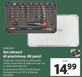 Lidl PARKSIDEⓇ Set attrezzi di precisione, 66 pezzi offerta