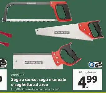 Lidl PARKSIDEⓇ Sega a dorso, sega manuale o seghetto ad arco offerta