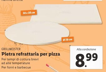 Lidl GRILLMEISTER Pietra refrattaria per pizza offerta