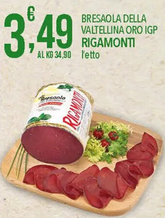 Iper Romagnolo BRESAOLA DELLA VALTELLINA ORO IGP RIGAMONTI offerta