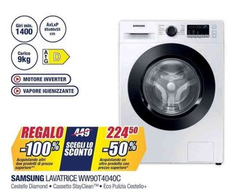 SAMSUNG LAVATRICE WW90T4040C