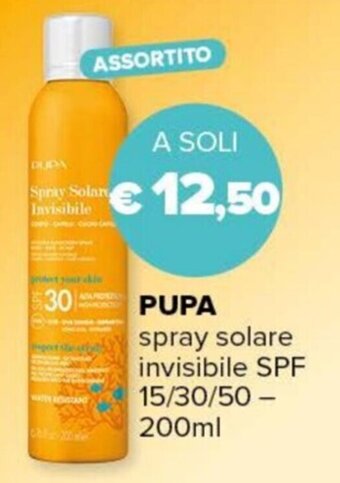 PUPA spray solare invisibile SPF 15/30/50-200ml