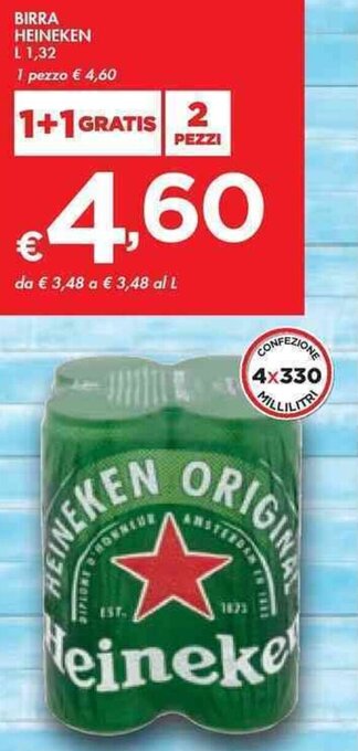 Bennet BIRRA HEINEKEN L 1,32 offerta