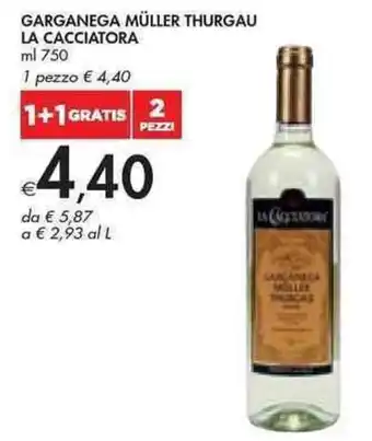 Bennet GARGANEGA MÜLLER THURGAU LA CACCIATORA ml 750 offerta