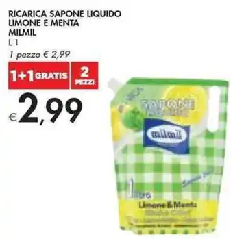 Bennet RICARICA SAPONE LIQUIDO LIMONE E MENTA MILMIL L 1 offerta