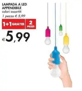 Bennet LAMPADA A LED APPENDIBILE colori assortiti offerta