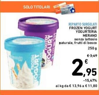 Conad FROZEN YOGURT YOGURTERIA MERANO 250 g offerta