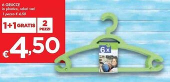 Bennet 6 GRUCCE in plastica, colori vari offerta