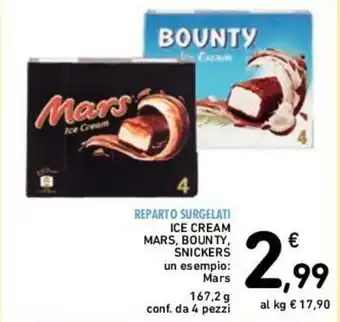 Conad ICE CREAM MARS, BOUNTY, SNICKERS conf. da 4 pezzi offerta