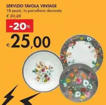 Bennet SERVIZIO TAVOLA VINTAGE 18 pezzi, in porcellana decorat offerta