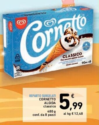 Conad CORNETTO ALGIDA classico 480 g conf. da 8 pezzi offerta