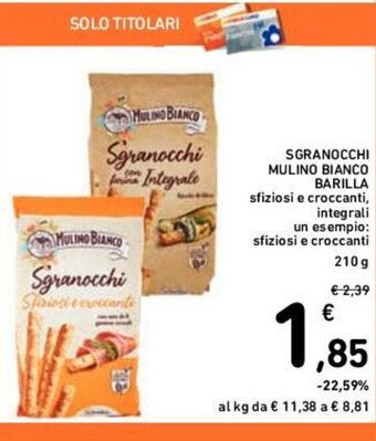 Conad SGRANOCCHI MULINO BIANCO BARILLA 210 g offerta