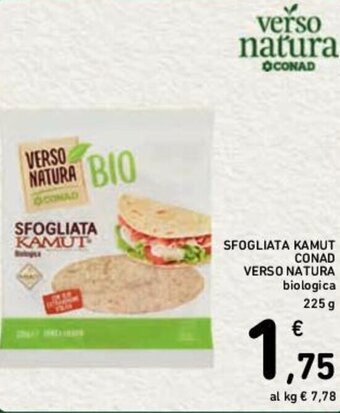 Conad SFOGLIATA KAMUT CONAD VERSO NATURA biologica 225 g offerta