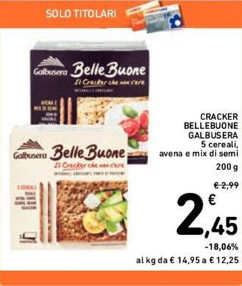 Conad CRACKER BELLEBUONE GALBUSERA 200 g offerta