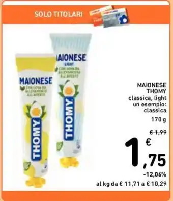 Conad MAIONESE THOMY 170 g offerta