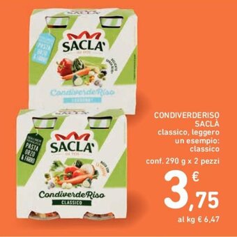 Conad CONDIVERDERISO SACLÀ conf. 290 g x 2 pezzi offerta