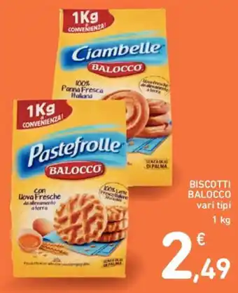 Conad BISCOTTI BALOCCO vari tipi 1 kg offerta