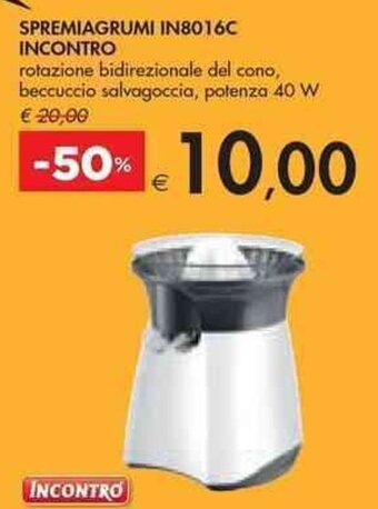 Bennet SPREMIAGRUMI IN8016C INCONTRO offerta