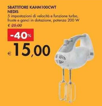 SBATTITORE KAHM100CWT NEDIS