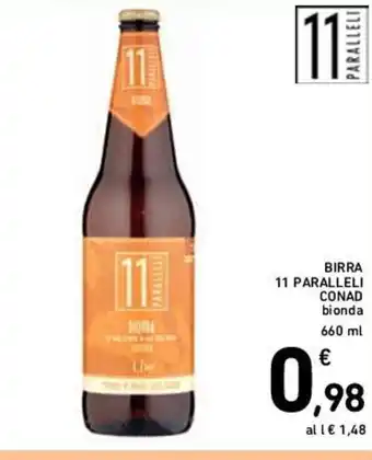 Conad BIRRA 11 PARALLELI CONAD 660 ml offerta