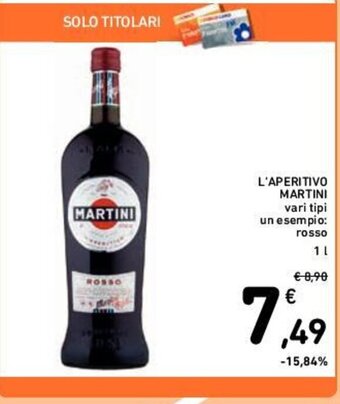 Conad L'APERITIVO MARTINI vari tipi 1 L offerta