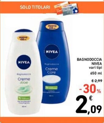 Conad BAGNODOCCIA NIVEA vari tipi 650 ml offerta