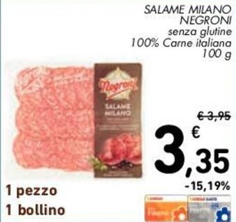 Conad SALAME MILANO NEGRONI 100 g offerta